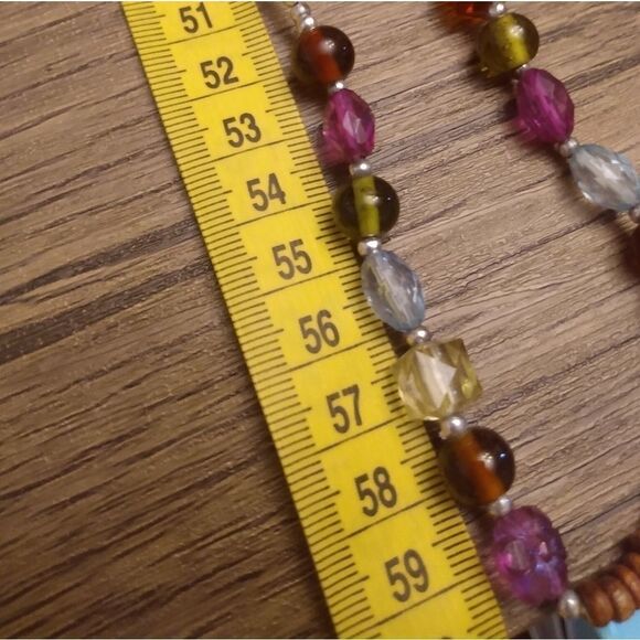 Crystal gem boho‎ long strand necklace - Picture 3 of 3